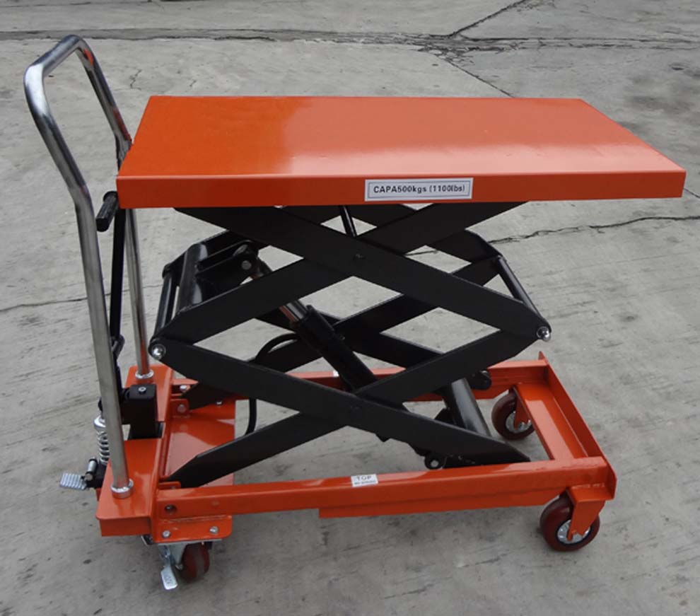 TF50S double scissor portable manual lifting table